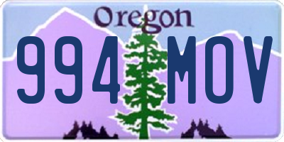 OR license plate 994MOV