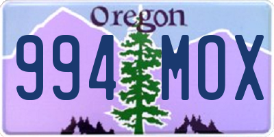 OR license plate 994MOX