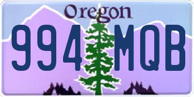 OR license plate 994MQB