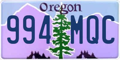 OR license plate 994MQC