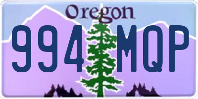 OR license plate 994MQP