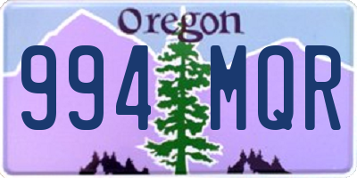 OR license plate 994MQR