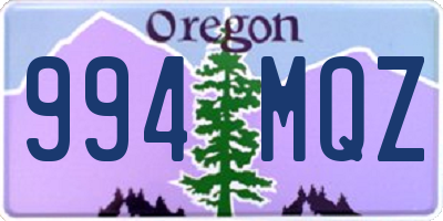 OR license plate 994MQZ