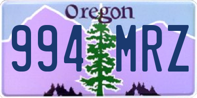 OR license plate 994MRZ