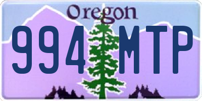 OR license plate 994MTP