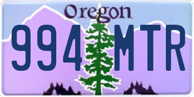 OR license plate 994MTR