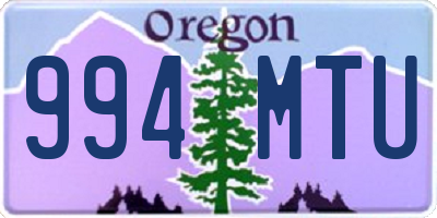 OR license plate 994MTU