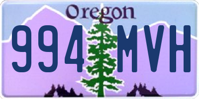 OR license plate 994MVH