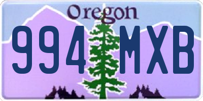 OR license plate 994MXB