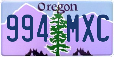 OR license plate 994MXC