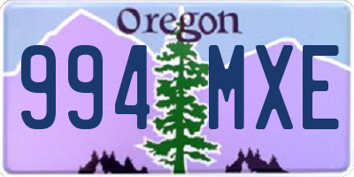 OR license plate 994MXE