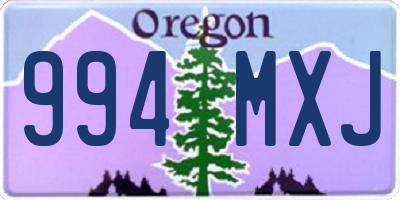 OR license plate 994MXJ