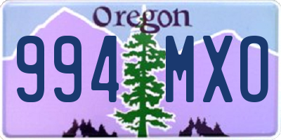 OR license plate 994MXO