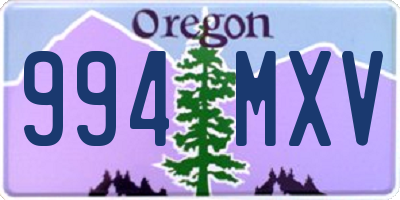 OR license plate 994MXV