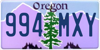 OR license plate 994MXY