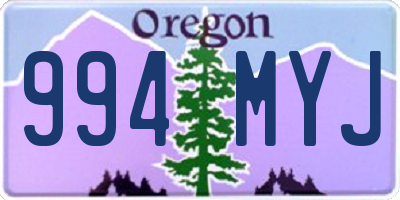OR license plate 994MYJ
