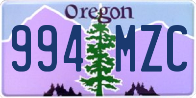 OR license plate 994MZC