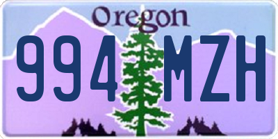 OR license plate 994MZH