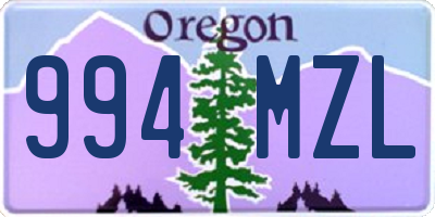 OR license plate 994MZL