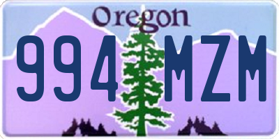 OR license plate 994MZM
