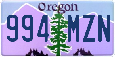 OR license plate 994MZN