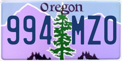 OR license plate 994MZO