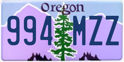 OR license plate 994MZZ