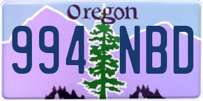 OR license plate 994NBD