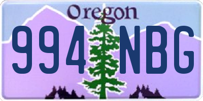 OR license plate 994NBG