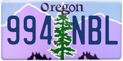 OR license plate 994NBL