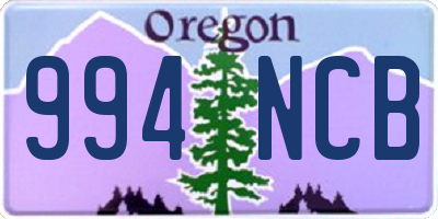 OR license plate 994NCB