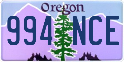 OR license plate 994NCE