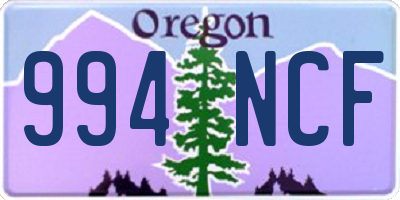 OR license plate 994NCF