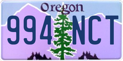 OR license plate 994NCT