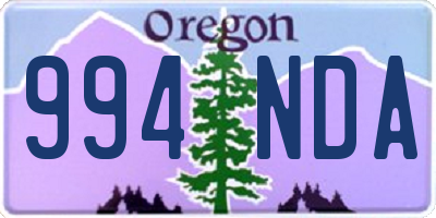 OR license plate 994NDA