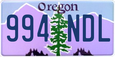 OR license plate 994NDL