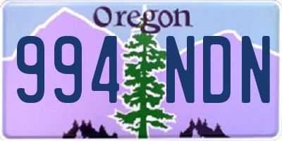 OR license plate 994NDN