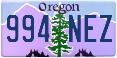 OR license plate 994NEZ