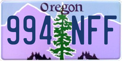 OR license plate 994NFF