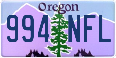 OR license plate 994NFL