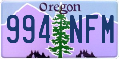 OR license plate 994NFM