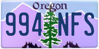 OR license plate 994NFS