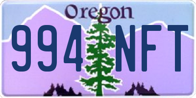 OR license plate 994NFT