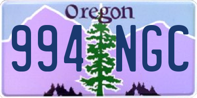 OR license plate 994NGC