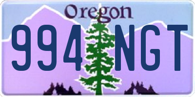 OR license plate 994NGT