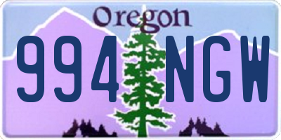 OR license plate 994NGW