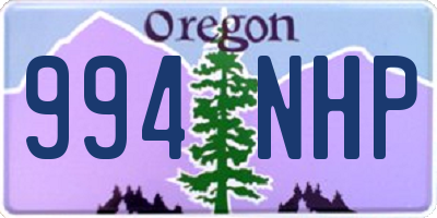 OR license plate 994NHP