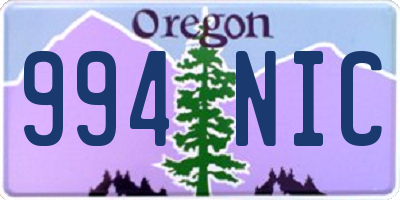 OR license plate 994NIC