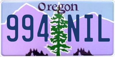 OR license plate 994NIL