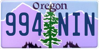 OR license plate 994NIN